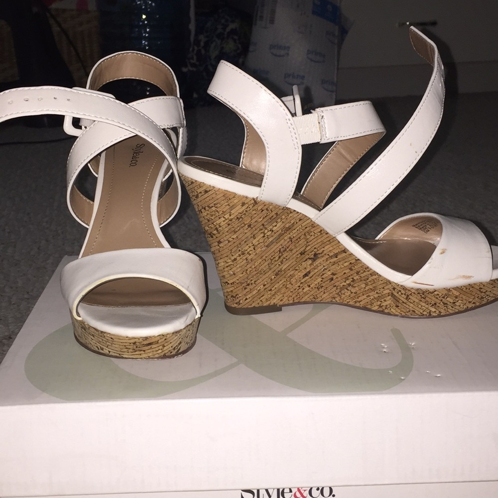 White Wedge Sandals!